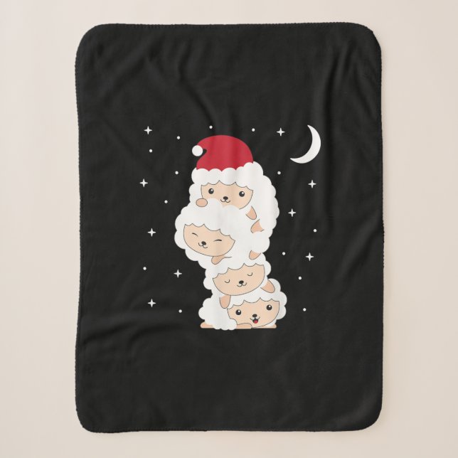Couverture Sherpa Le poison de Santa Claus Sheep Christmas Lamb Farm (Devant)