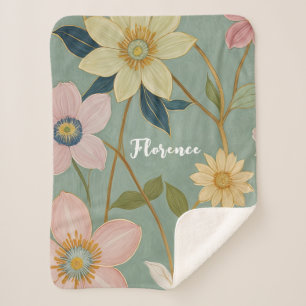 Couverture Sherpa Le réveil doux du printemps personnalisé