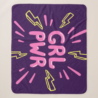 Couverture Sherpa Le slogan féministe "Girl power", arrière - plan v