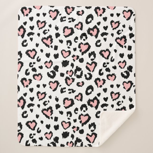 Couverture Sherpa Leopard or jaguar seamless pattern, textured fashi (Devant)