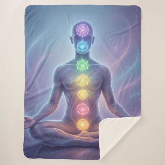 Couverture Sherpa Les 7 Chakras (Devant)
