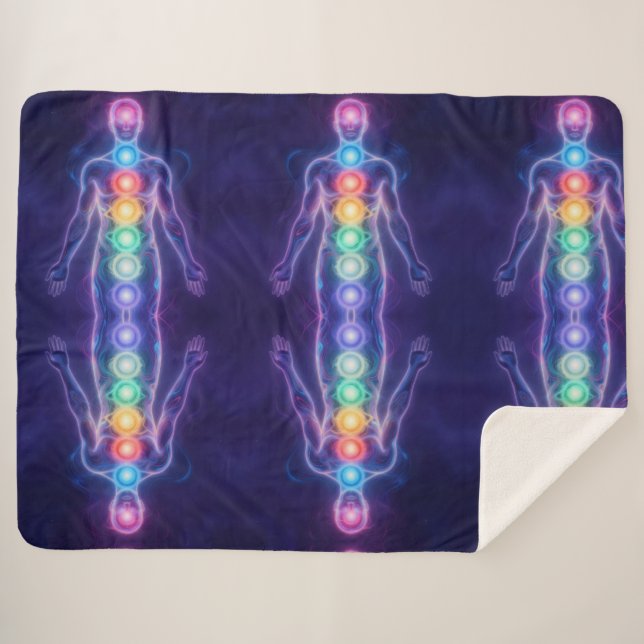Couverture Sherpa  Les 7 Chakras (Devant (Horizontal))