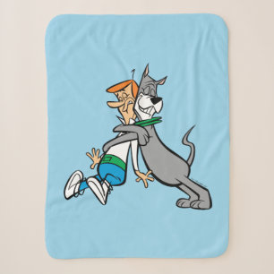 Couverture Sherpa Les Jetsons   George & Astro Hug