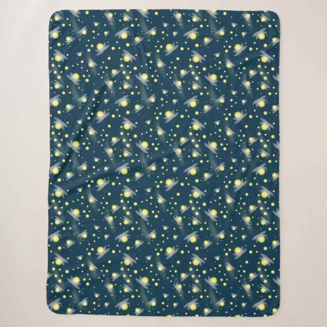 Couverture Sherpa Les lucioles éthérées à la Motif de nuit (Devant)