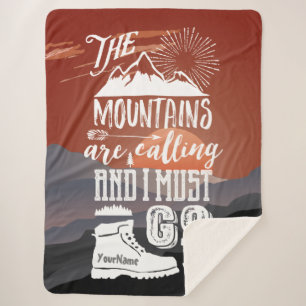 Couverture Sherpa Les montagnes sont appelant moi doivent aller art