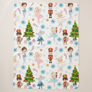 Couverture Sherpa Les personnages Casse-Noisette Clara Noël d'hiver