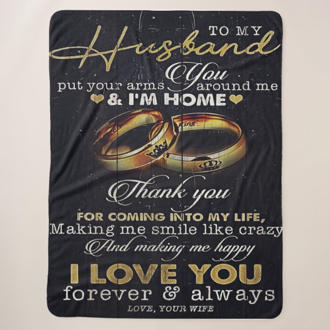 Couverture Sherpa Letter To My Husband, Love Quotes Letter (Devant)