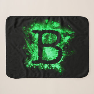 Couverture Sherpa Lettre B - Alphabet majuscule vert