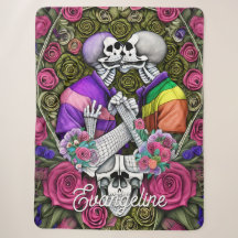 LGBTQ embrasser les crânes floraux