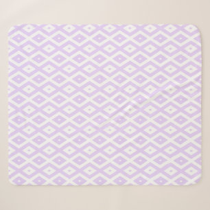 Couverture Sherpa Lilac motif de diamants violet et blanc