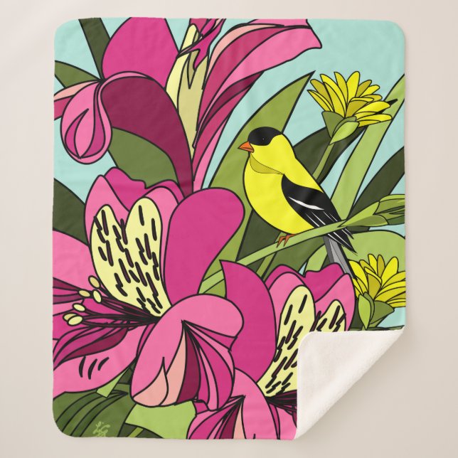 Couverture Sherpa Lilies péruviennes (Devant)