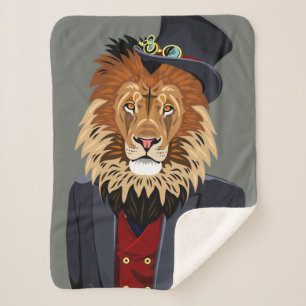 Couverture Sherpa Lion chic