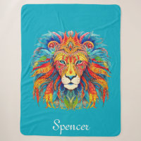 Lion tribal majestueux avec nom personnalisé