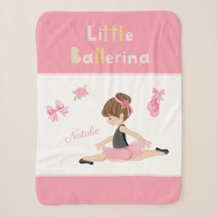 Couverture Sherpa Little Ballerina Pink Ballet Girls Nom