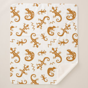 Couverture Sherpa Lizards et caméléons motif sans soudure