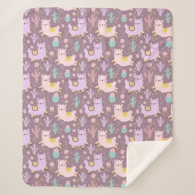 Couverture Sherpa Llamas (Devant)