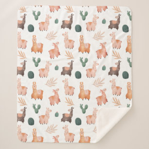 Couverture Sherpa Llamas Sherpa Blanket