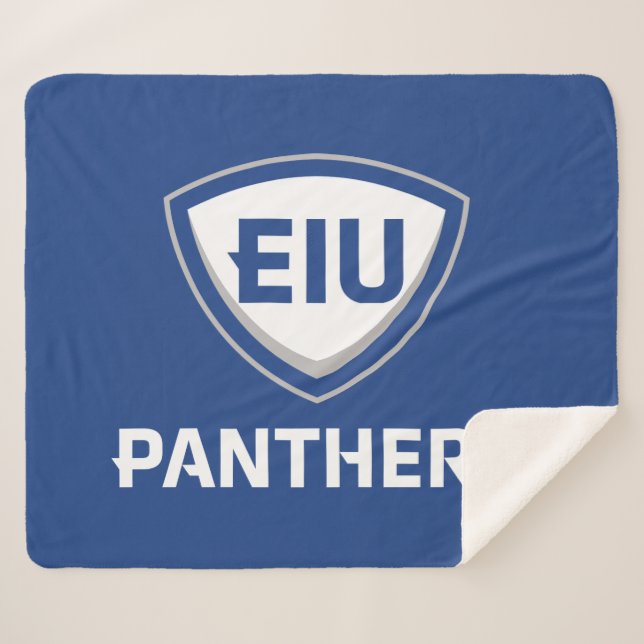 Couverture Sherpa Logo Eastern Illinois Panthers Shield & Wordmark (Devant (Horizontal))