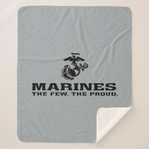 Couverture Sherpa Logo noir empilé USMC "The Rew, The Fiers"