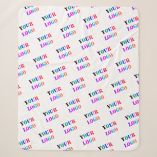 Couverture Sherpa Logo personnalisé ou photo Sherpa Blanket personna