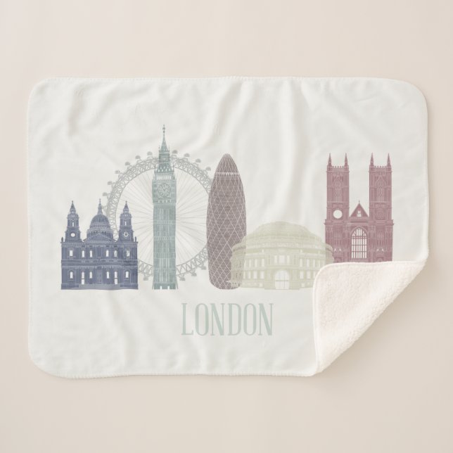 Couverture Sherpa Londres Skyline (Devant (Horizontal))