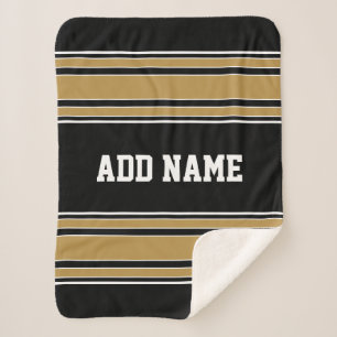 Couverture Sherpa L'or barre le nom du Jersey de sports - PEUT la