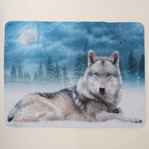 Couverture Sherpa Loup solitaire / Loups Loup Lune Lune Faune