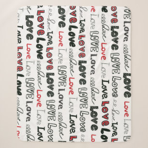 Couverture Sherpa Love Marker Texture Arrière - plan sans couture