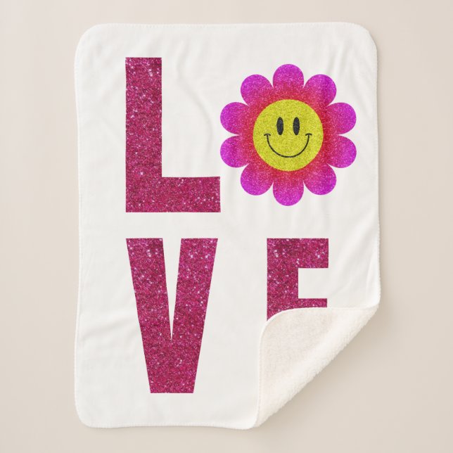 Couverture Sherpa Love Sunflower (Devant)