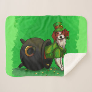 Couverture Sherpa Lucky St. Patrick's Day Dog