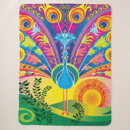 Couverture Sherpa Lueur de la queue de paon