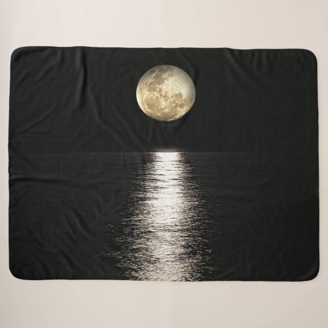 COUVERTURE SHERPA LUMIÈRE LUNE AU-DESSUS DE L'EAU (Devant (Horizontal))
