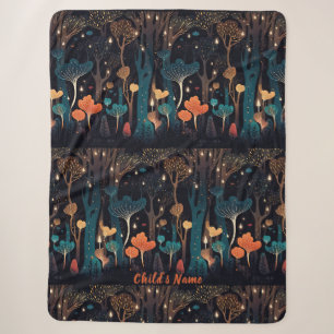 Couverture Sherpa Lumières Abstraites personnalisées avec Feuilles