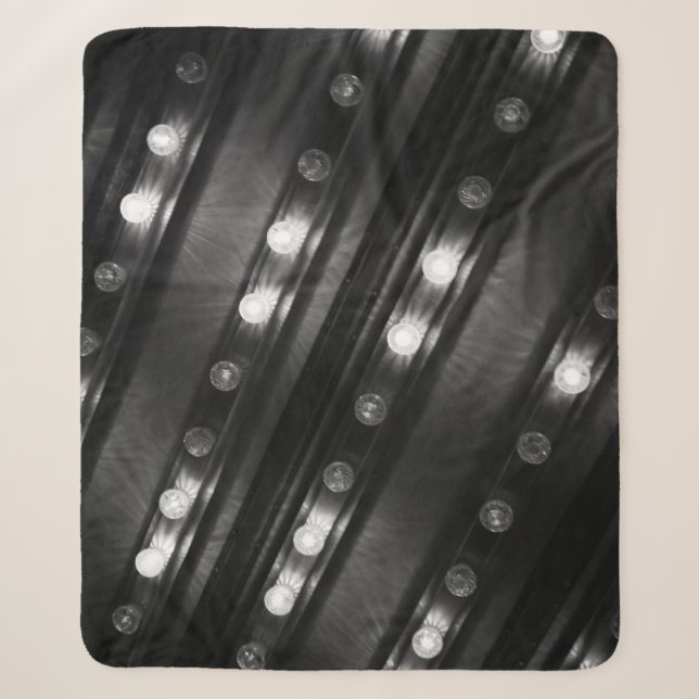 Couverture Sherpa Luminaires noir et blanc (Devant)