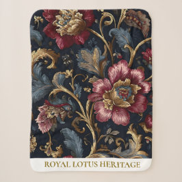 Couverture Sherpa Luxury Indian Floral Sherpa Blanket Vintage Royal