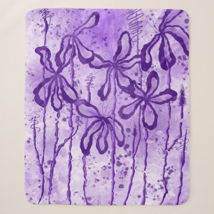 Couverture Sherpa Lys encres Violet Sky Sherpa Blanket