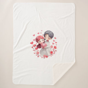 Couverture Sherpa M. & Mme Ensemble pour toujours" Couple’s Blanke