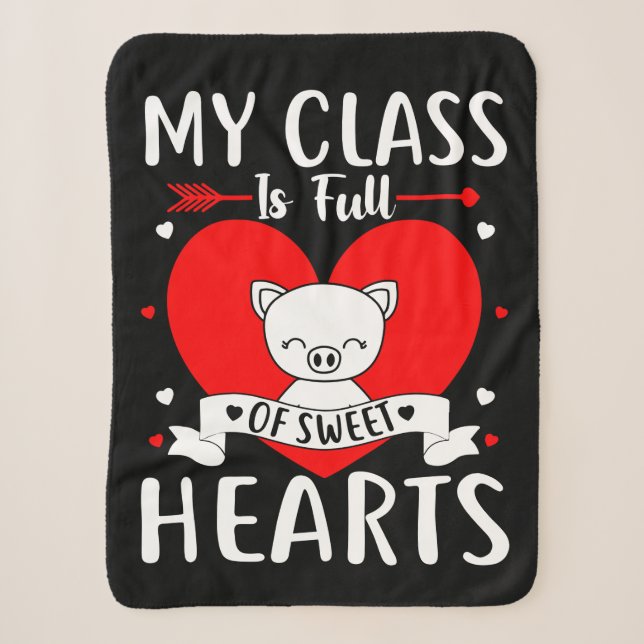 Couverture Sherpa Ma Classe Est Pleine De Coeurs Sucrés Valentine (Devant)