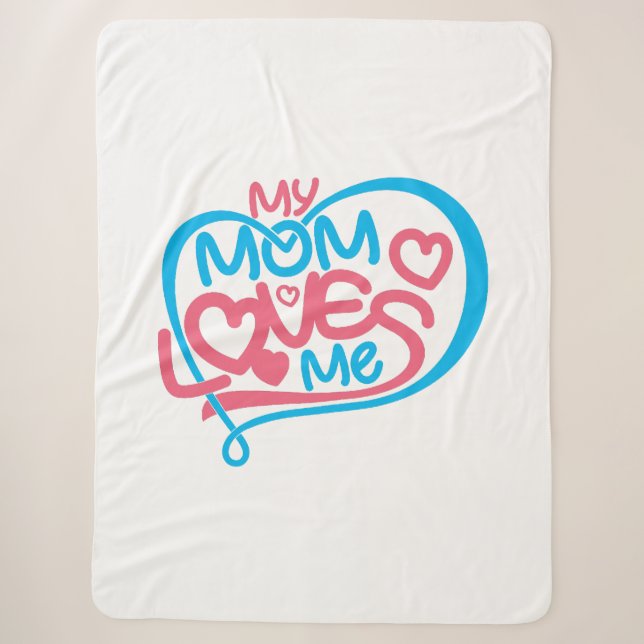 Couverture Sherpa "Ma mère m'aime" Conception de texte (Devant)
