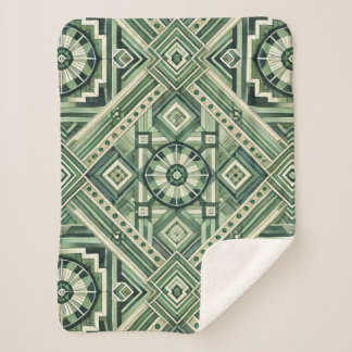 Couverture Sherpa Machine verte