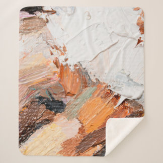 Couverture Sherpa Macro. Art Abstrait. Huile de pâte gaufrée express