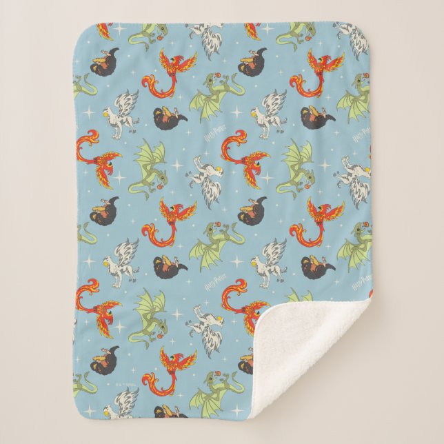 Couverture Sherpa Magical Creatures Vintage Pattern (Devant)