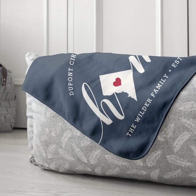 Couverture Sherpa Maison de ville de Washington DC personnalisée (Créateur téléchargé)