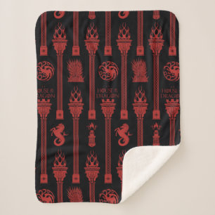 Couverture Sherpa Maison du Motif de la crête du Dragon
