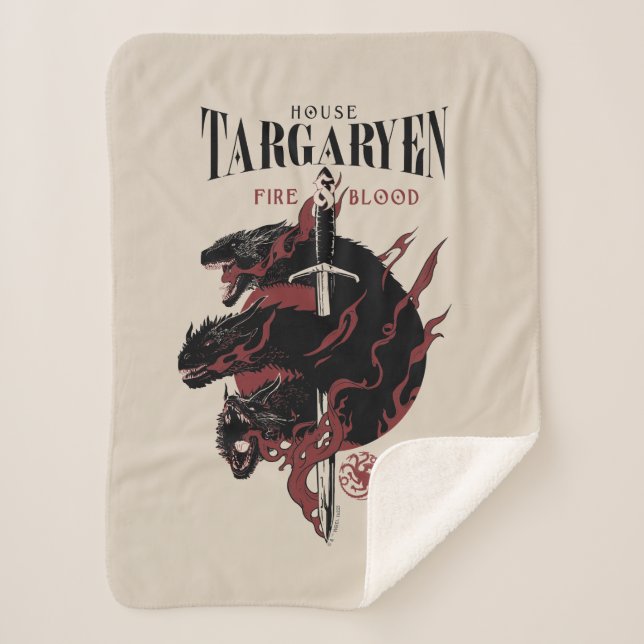 Couverture Sherpa Maison Targaryen - Feu et Sang (Devant)