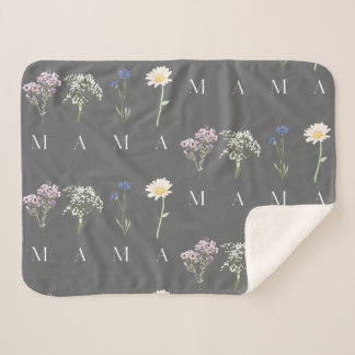 Couverture Sherpa MAMA Floral Mothers Day, Soft & Sentimental Gift