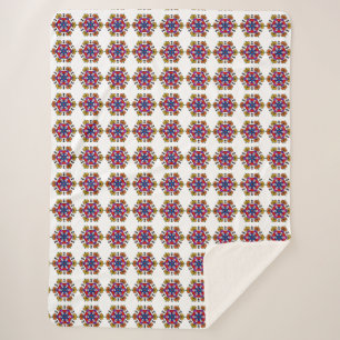 Couverture Sherpa Mandala de citrouille d'Halloween