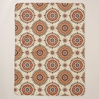 Couverture Sherpa Mandala de radiance terreuse