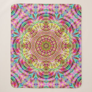 Couverture Sherpa Mandala Flower : Design artistique