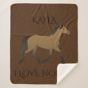 Couverture Sherpa Manette de sherpa personnalisée pour les chevaux e